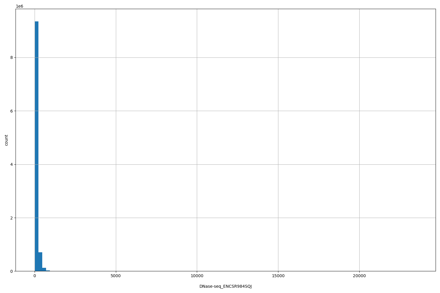 HISTOGRAM FOR DNase-seq_ENCSR984SQJ
